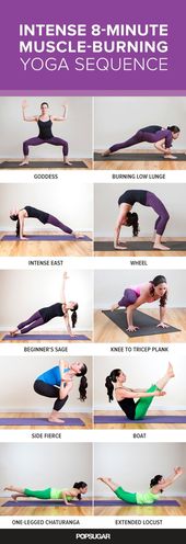 Intense 8 Minute Muscle Burning Yoga Sequence