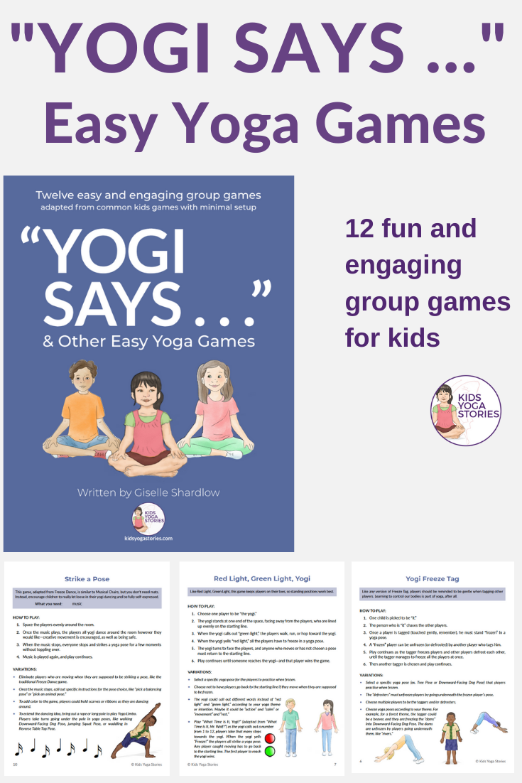 Yoga Game Ideas for Kids - simple yoga poses, brain breaks, activities for kids