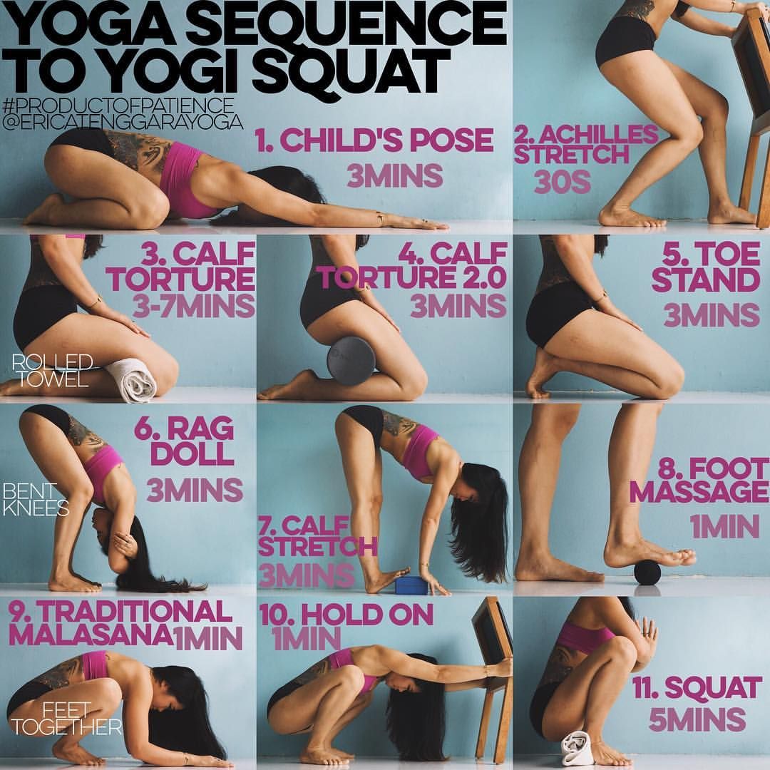 Erica Tenggara on Instagram: “YOGA SEQUENCE: YOGI/ASIAN SQUAT  This is not a magical pill of a sequence, may still take you years to squat comfortably but dedication &…”