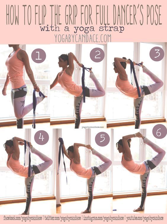 How to Flip the Grip in Dancer's Pose with a Strap — YOGABYCANDACE
