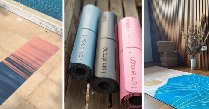 What is the correct side of a yoga mat?