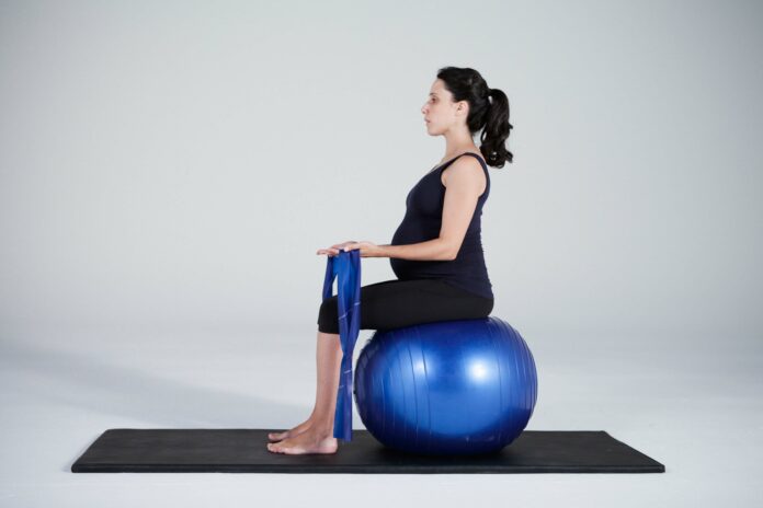 How many weeks pregnant can you use a birthing ball?