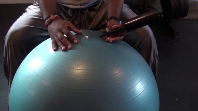 What can I use to plug my exercise ball?