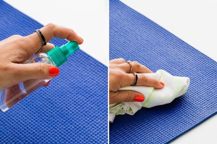 How do you put a grommet in a yoga mat?