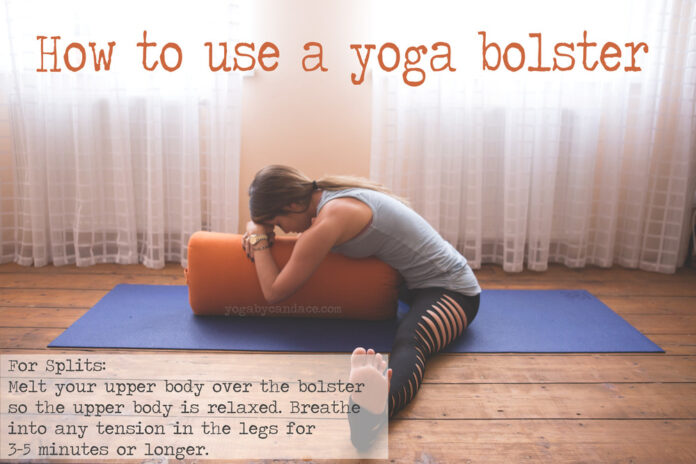 How do you stretch your lower back with a bolster?