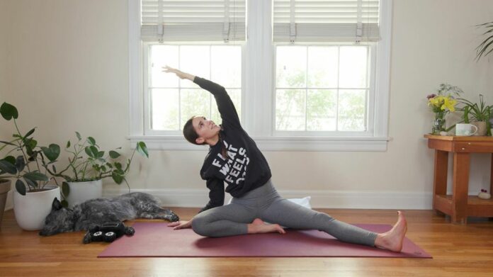 Who sponsors yoga by Adrienne?