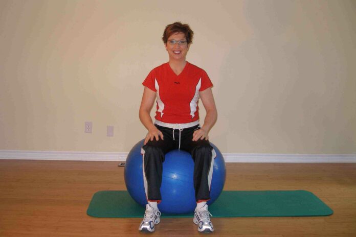 How long should you sit on an exercise ball at work?