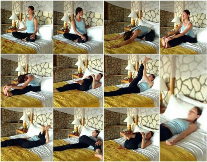 How can I exercise while lying in bed?
