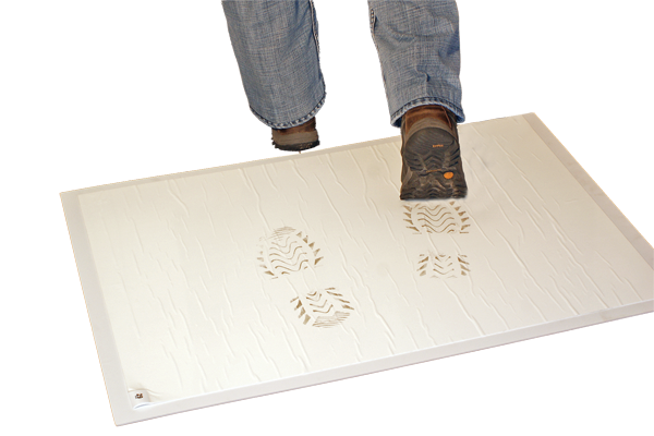 How do you make a rubber mat not slippery?