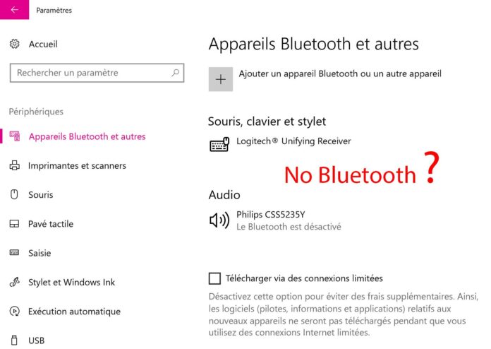 Why did my Bluetooth disappeared on Windows 10?