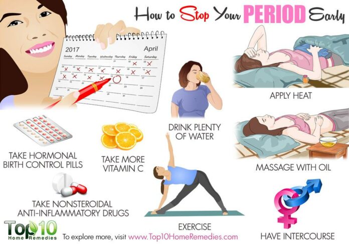 Can periods stop in 3 days?