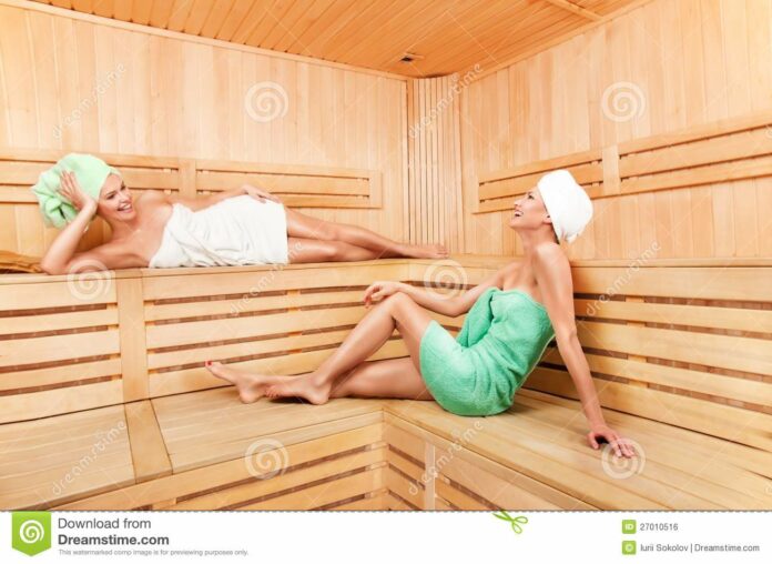 Can I wear a swimsuit in the sauna?